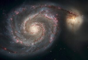 Messier 51, es una galaxia en espiral situada en la constelación de Canes Venatici. También conocida como Galaxia del remolino